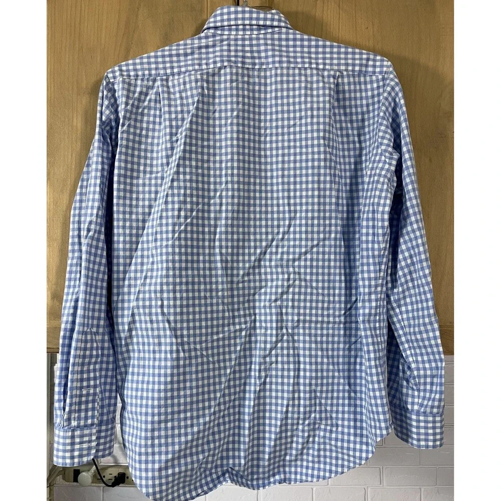 Polo Ralph Lauren Button Down Mens Medium Blue Gingham Westerton Classic Fit‎